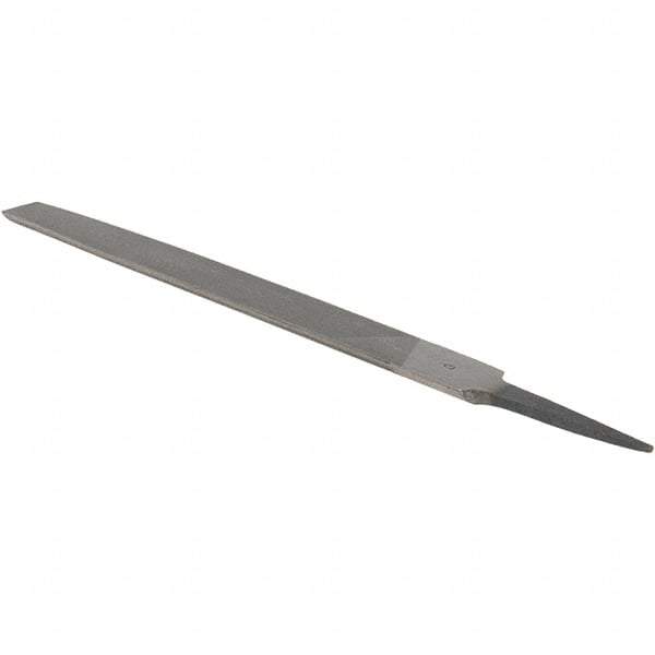 Value Collection - 8" Long, Smooth Cut, Half Round American-Pattern File - Double Cut, 7/32" Overall Thickness - Eagle Tool & Supply