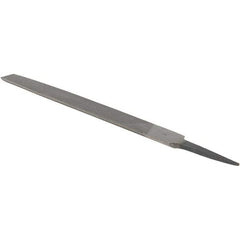 Value Collection - 8" Long, Smooth Cut, Half Round American-Pattern File - Double Cut, 7/32" Overall Thickness - Eagle Tool & Supply