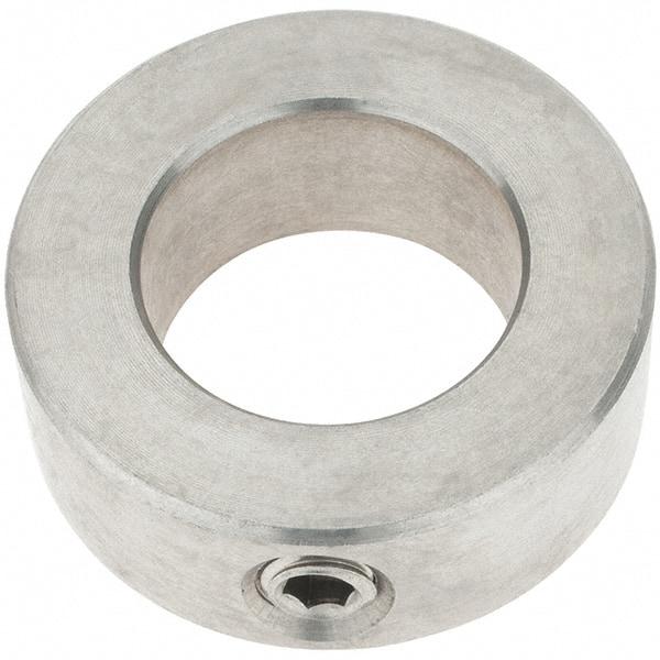 Import - 15/16" Bore, Stainless Steel, Set Screw Shaft Collar - 1-1/2" Outside Diam, 9/16" Wide - Eagle Tool & Supply