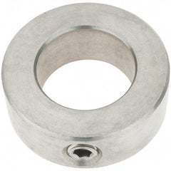 Import - 15/16" Bore, Stainless Steel, Set Screw Shaft Collar - 1-1/2" Outside Diam, 9/16" Wide - Eagle Tool & Supply