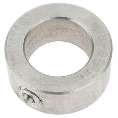 Import - 13/16" Bore, Stainless Steel, Set Screw Shaft Collar - 1-5/16" Outside Diam, 9/16" Wide - Eagle Tool & Supply