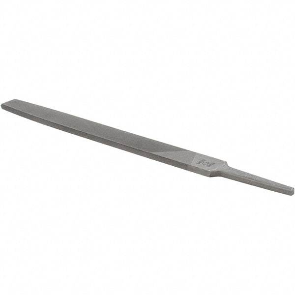 Value Collection - 8" Long, Smooth Cut, Flat American-Pattern File - Double Cut, 7/32" Overall Thickness - Eagle Tool & Supply