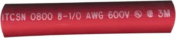 Value Collection - 6" Long, 3:1, Polyolefin Heat Shrink Electrical Tubing - Red - Eagle Tool & Supply