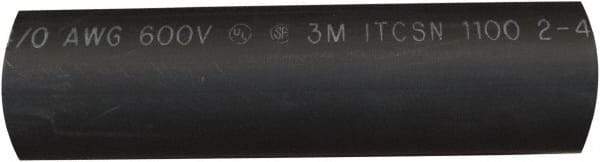 Value Collection - 6" Long, 3:1, Polyolefin Heat Shrink Electrical Tubing - Black - Eagle Tool & Supply