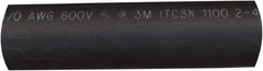 Value Collection - 6" Long, 3:1, Polyolefin Heat Shrink Electrical Tubing - Black - Eagle Tool & Supply