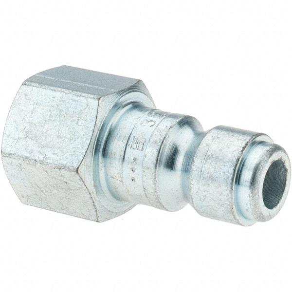 Parker - 3/8-18 Female NPTF Tru-Flate Automotive Pneumatic Hose Connector - Steel, 3/8" Body Diam - Eagle Tool & Supply