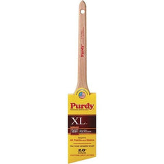 Krylon - 3/8" Angled Nylon/Polyester Angular Brush - 2" Bristle Length, 2-7/16" Wood Rattail Handle - Eagle Tool & Supply