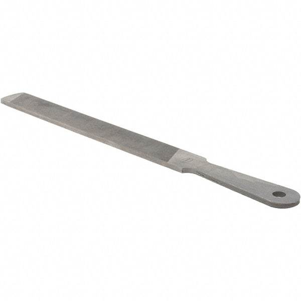 Value Collection - 10" Long, Flat American-Pattern File - Single, Double Cut, 3/16" Overall Thickness - Eagle Tool & Supply