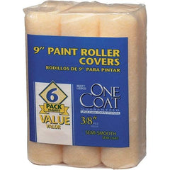 Krylon - 3/8" Nap, 9" Wide Paint Roller Cover - Semi-Smooth Texture, Polyester & Knitted - Eagle Tool & Supply