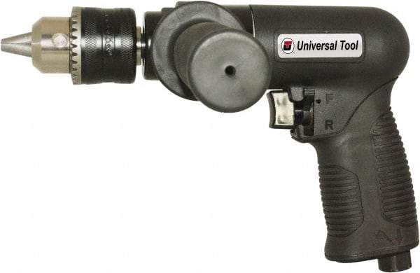 Florida Pneumatic - 1/2" Reversible Keyed Chuck - Pistol Grip Handle, 450 RPM, 4 CFM, 0.75 hp, 90 psi - Eagle Tool & Supply