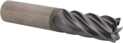 Kennametal - 1", 6 Flute, Single End, Solid Carbide, 0.16" Corner Radius End Mill - 4-1/2" OAL, 38° Helix, Right Hand Flute, 2" LOC, Right Hand Cut - Eagle Tool & Supply