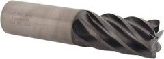 Kennametal - 1", 6 Flute, Single End, Solid Carbide, 0.12" Corner Radius End Mill - 4-1/2" OAL, 38° Helix, Right Hand Flute, 1-3/4" LOC, Right Hand Cut - Eagle Tool & Supply