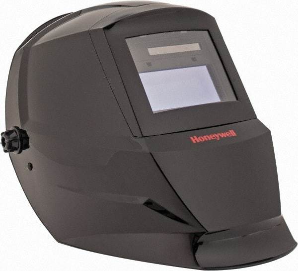 Honeywell - 110mm Window Width x 90mm Window Height, 10 Shade Auto-Darkening Lens, Fixed Front Welding Helmet - Black Nylon Clear/Green Lens - Eagle Tool & Supply
