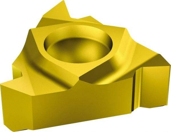 Sandvik Coromant - 166.0011 A Grade 1020, Internal Partial Profile 60° Threading Insert - 0.1 TPI Int Pitch, Left Hand Insert, TiN Finish, Carbide - Eagle Tool & Supply