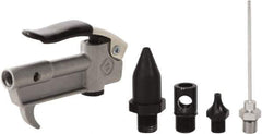 Value Collection - 5 Piece Aluminum Body Air Gun Kit - 1/4 NPT Inlet, 150 Max psi, Aluminum Hose - Eagle Tool & Supply