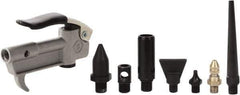 Value Collection - 8 Piece Aluminum Body Air Gun Kit - 1/4 NPT Inlet, 150 Max psi, Aluminum Hose - Eagle Tool & Supply