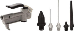 Value Collection - 6 Piece Aluminum Body Air Gun Kit - 1/4 NPT Inlet, 150 Max psi, Aluminum Hose - Eagle Tool & Supply