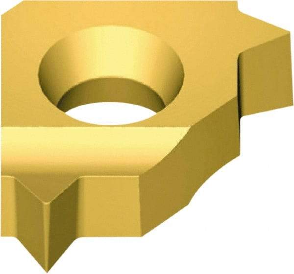 Vargus - 5LKIR Internal Right Hand 14 Whitworth Laydown Threading Insert - Grade VKX, TiN Coated Carbide, 5mm Inscribed Circle - Eagle Tool & Supply