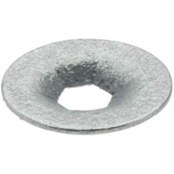 Value Collection - 3/8" OD, Spring Steel Push Nut - Zinc-Plated, 1/8" Shaft Diam - Eagle Tool & Supply