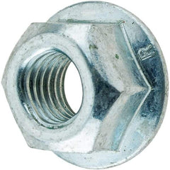 Value Collection - M8x1.25, 17mm Flange Diam, 13mm Across Flats, Flange Nut - Grade Grade 9 Steel, Zinc Finish - Eagle Tool & Supply