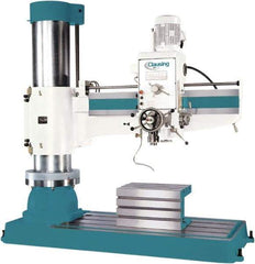 Clausing - 78.7" Swing, Geared Head Radial Arm Drill Press - 12 Speed, 7-1/2 hp, Three Phase - Eagle Tool & Supply