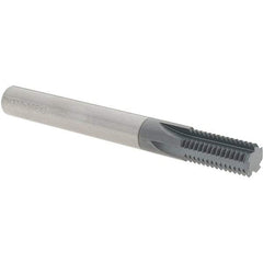 Scientific Cutting Tools - 3/8" Shank Diam, AlTiN+ Coating, Solid Carbide Straight Flute Thread Mill - 5 Flutes, 3-1/2" OAL - Eagle Tool & Supply