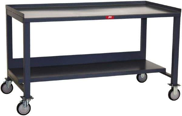 Jamco - Heavy Duty Use Workbench Mobile Work Bench - Steel, Gray, 72" Long x 36" Deep x 35" High - Eagle Tool & Supply