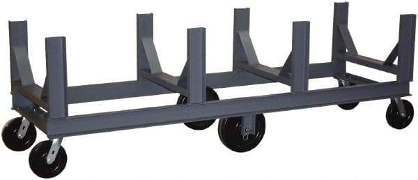 Jamco - 10,000 Lb Capacity Steel Bar Cradle Truck - Steel Deck, 30" OAW, 96" Platform Length, Phenolic Casters - Eagle Tool & Supply