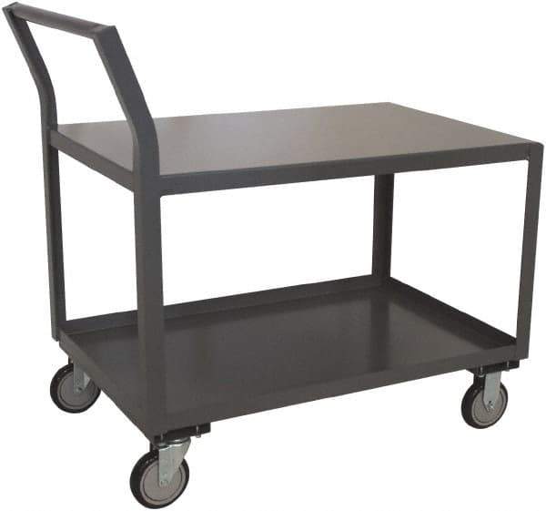 Jamco - 1,200 Lb Capacity, 36" Wide x 48" Long x 27" High Heavy Duty Service Cart - 2 Shelf, Steel - Eagle Tool & Supply