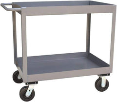 Jamco - 2,400 Lb Capacity, 18" Wide x 30" Long x 36" High Standard Utility Cart - 2 Shelf, Steel, Phenolic Casters - Eagle Tool & Supply