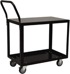 Jamco - 800 Lb Capacity, 18" Wide x 30" Long x 28" High Shelf Cart - 2 Shelf, Steel, 2 Rigid/2 Swivel Casters - Eagle Tool & Supply
