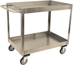 Jamco - 1,200 Lb Capacity, 36" Wide x 24" Long x 39" High Shelf Cart - 2 Shelf, Stainless Steel - Eagle Tool & Supply