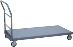 Jamco - 1,200 Lb Capacity Steel Platform Truck - Steel Deck, 30" OAW, 72" Platform Length, Urethane Casters - Eagle Tool & Supply