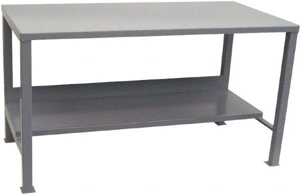 Jamco - 96" Deep Steel Workbench - Fixed Legs, Gray - Eagle Tool & Supply
