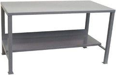 Jamco - 96" Deep Steel Workbench - Fixed Legs, Gray - Eagle Tool & Supply