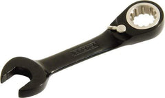 Proto - 1/2" 12 Point Offset Combination Wrench - 15° Offset Angle, 4-1/4" OAL, Steel, Black Chrome Finish - Eagle Tool & Supply