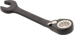 Proto - 3/8" 12 Point Offset Combination Wrench - 15° Offset Angle, 3-3/4" OAL, Steel, Black Chrome Finish - Eagle Tool & Supply