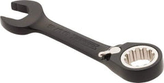 Proto - 9/16" 12 Point Offset Combination Wrench - 15° Offset Angle, 4-1/2" OAL, Steel, Black Chrome Finish - Eagle Tool & Supply