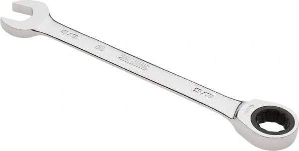 Proto - 5/8" 12 Point Combination Wrench - 0° Offset Angle, 8-13/16" OAL, Steel, Chrome Finish - Eagle Tool & Supply