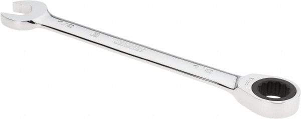 Proto - 1/2" 12 Point Combination Wrench - 0° Offset Angle, 7" OAL, Steel, Chrome Finish - Eagle Tool & Supply