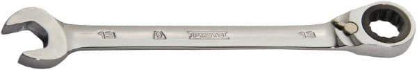 Proto - 21mm 12 Point Combination Wrench - 0° Offset Angle, 11-7/16" OAL, Steel, Chrome Finish - Eagle Tool & Supply