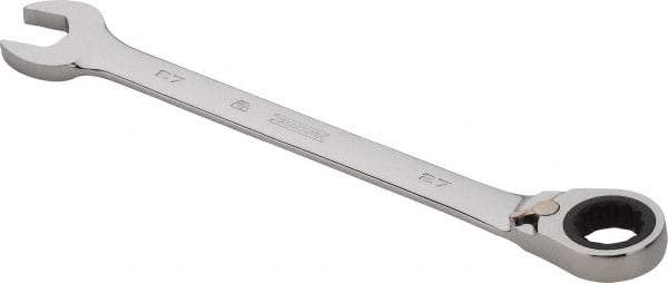 Proto - 27mm 12 Point Combination Wrench - 0° Offset Angle, 14-1/8" OAL, Steel, Chrome Finish - Eagle Tool & Supply