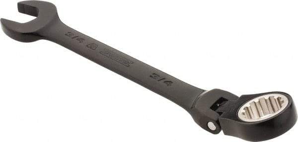 Proto - 3/4" 12 Point Flexhead Combination Wrench - 15° Offset Angle, 8" OAL, Steel, Black Chrome Finish - Eagle Tool & Supply