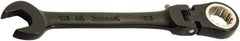 Proto - 11mm 12 Point Flexhead Combination Wrench - 15° Offset Angle, 5" OAL, Steel, Black Chrome Finish - Eagle Tool & Supply