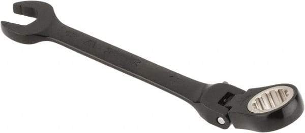 Proto - 13mm 12 Point Flexhead Combination Wrench - 15° Offset Angle, 6" OAL, Steel, Black Chrome Finish - Eagle Tool & Supply