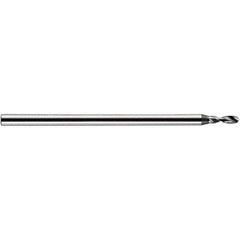Accupro - 0.4mm Body Diam, 120°, 30mm OAL, Solid Carbide Spotting Drill - Eagle Tool & Supply
