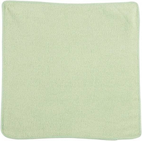 Rubbermaid - Dry Microfiber Wipes - 12" x 12" Sheet Size, Green - Eagle Tool & Supply