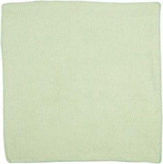 Rubbermaid - Dry Microfiber Wipes - 16" x 16" Sheet Size, Green - Eagle Tool & Supply