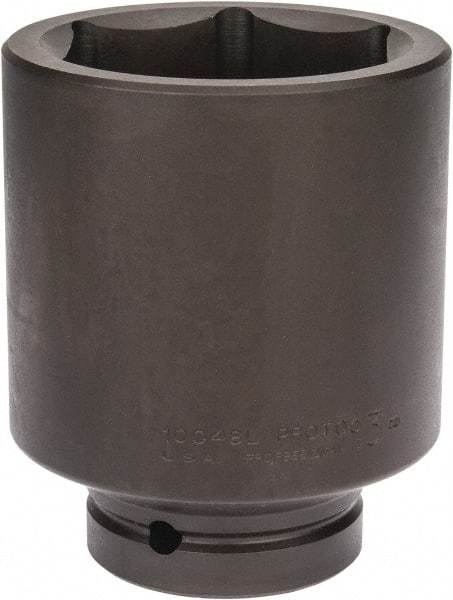 Proto - 1" Drive 3" Deep Impact Socket - 6 Points, 5" OAL - Eagle Tool & Supply