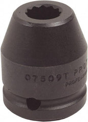Proto - 3/4" Drive 21mm Standard Impact Socket - 12 Points, 1-29/32" OAL - Eagle Tool & Supply